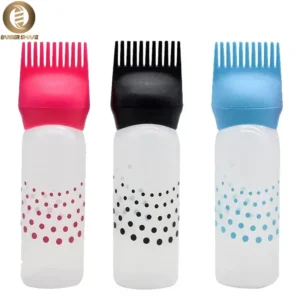Salon Hair Dye Refillable Bottle Applicator Comb Multicolor Plastic Dispensing Oil Hair Coloring Hairdressing Barber Accessoies