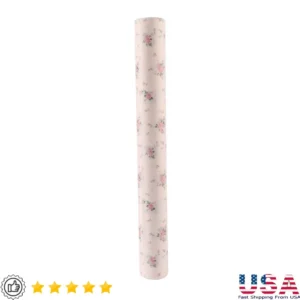 Rose Pattern Drawer Liner Shelf Pad Protector Kitchen Dining Table Wardrobe Shelf Stickers Cuttable Oil Water Resistant 60x300cm