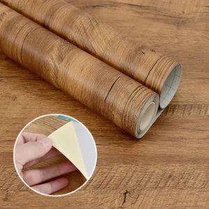 Wide Wood Grain Vinyl Wallpaper for Door Wardrobe Cupboard Table Furniture Waterproof Self Adhesive Stickers Home Decor Fil