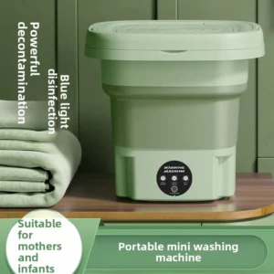 Portable Small Foldable Washing Machine 8L with Spin Dryer For Socks Underwear Panties Washer Household Mini Washing Machine