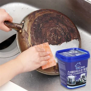 Multi-Purpose Cleaning Stainless Paste Steel Cleaner Home Kitchen Stains Strong Decontamination Cleaning Removal Pot Bottom