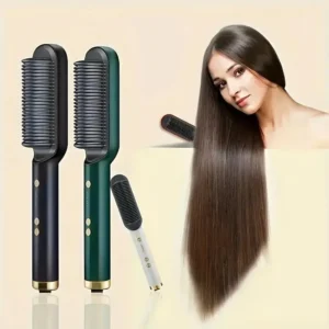 Hair straight comb, 2-in-1 electric straight hair curling styling tool, multifunctional straight hair straightener