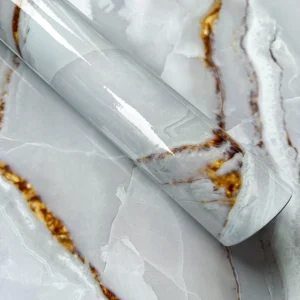 Marble Pattern Self-adhesive Wallpaper for Home Decoration Dining Room Kitchen Living Room Background Wall Oil Resistant Sticker