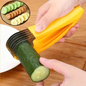 Stainless Steel Vegetable Chopper Banana Cucumber Slicer Multifunctional Manual Fruit & Vegetable Cutter Kitchen Tool For Home