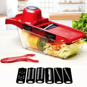 Kitchen Portable 6 in 1 Vegetable Slicer and Cutter with Steel Blade Slicer Potato Peeler Carrot Grater Dicer Accessories Tools