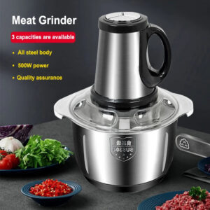 Meat Grinder Chopper 3L,Electric Stainless Steel Meat Chopper, High-quality Household Grinder Chopper Blender
