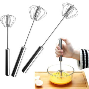 Whisker Long Handle Stainless Steel Manual Press Type Egg Beater