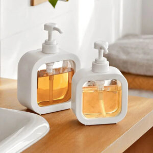 Transparent and Visible Soap, Liquid Push Dispenser