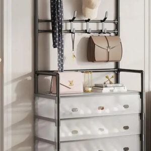 Dust Proof Multi-Functional Shoe Hat & Coat Rack Space-Saving