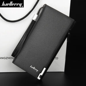 Baellerry Long Wallet For Women Slim Money Mobile Men Leather Wallet Card Holder