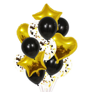 14 Pcs Confetti Decorative Party Balloons Set (Star - Heart)
